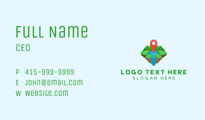 Tourism Paradise Location Business Card Image Preview