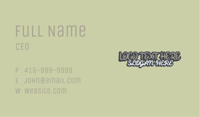 Apparel Boutique Wordmark Business Card Image Preview