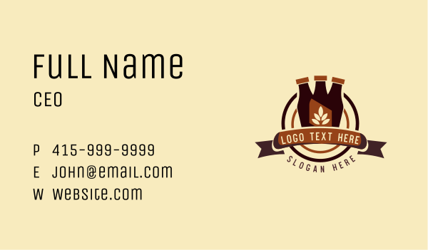 Barley Beer Brewing Business Card Design Image Preview