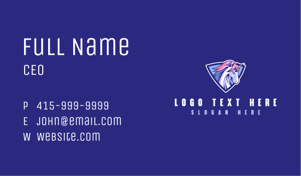 Unicorn Gaming Pride Business Card Design Image Preview