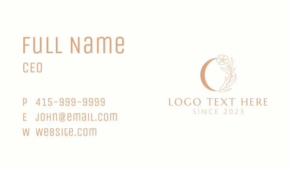 Elegant Letter O Flower Business Card Design Image Preview