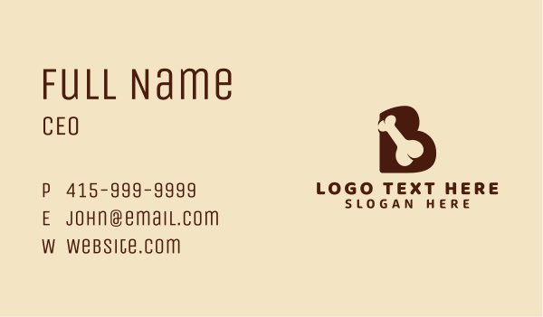 Dog Food Letter B Business Card Design Image Preview