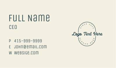 Cursive Classic Wordmark Business Card Image Preview