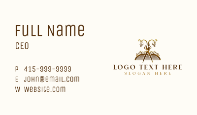 Luxury Comb Scissors Business Card Image Preview