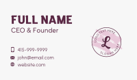 Pink Feminine Brand Letter Business Card Image Preview