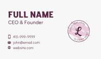 Pink Feminine Brand Letter Business Card Preview