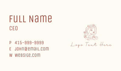 Floral Woman Deity  Business Card Image Preview