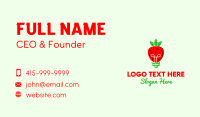Strawberry Light Bulb Business Card Design