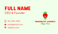 Strawberry Light Bulb Business Card Image Preview