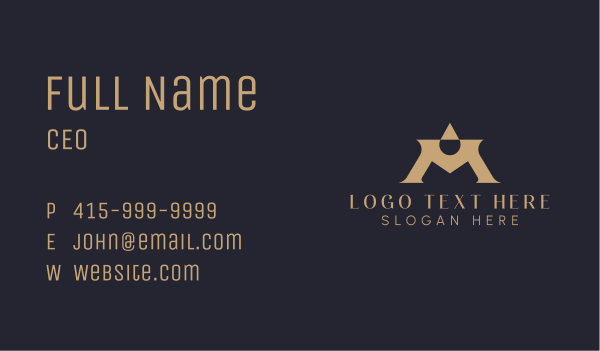 Gold Drop Letter M Business Card Design Image Preview