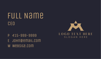 Gold Drop Letter M Business Card Image Preview