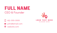 Pink Hand Letter WC Business Card Image Preview