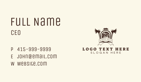 Ax Hand Planer Carpentry Business Card Design Image Preview