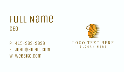Fast Lion Head Business Card Image Preview