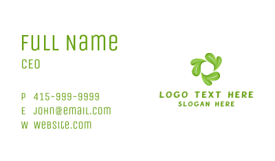 Recycle Herbal Leaves Business Card Image Preview