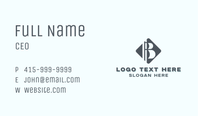 Generic Company Letter B Business Card Image Preview