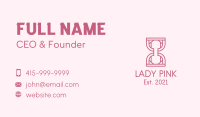 Pink Outline Hourglass  Business Card Image Preview