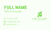 Green Seedling Letter C Business Card Image Preview