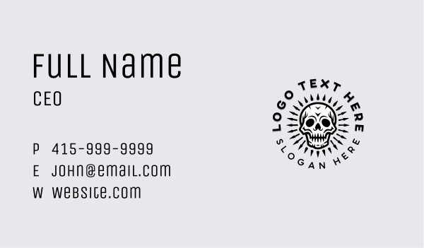 Arrow Skull Streetwear Business Card Design Image Preview