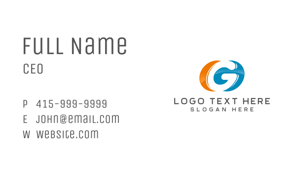 Generic Brand Company Letter G Business Card Design Image Preview