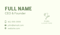 Floral Green Letter G Business Card Image Preview