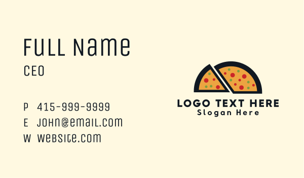 Pizza Slice Snack Business Card Design Image Preview