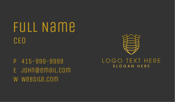 Elegant Security Shield Business Card Design Image Preview