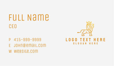 Golden Crown Lion Business Card Image Preview