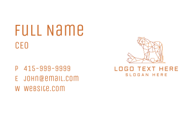 Golden Geometrical Tiger Business Card Image Preview