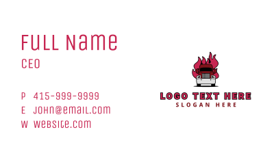 Blazing Freight Truck Business Card Image Preview