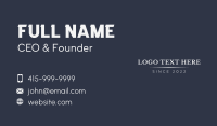 White Professional Serif Wordmark Business Card Image Preview
