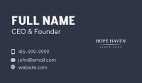 White Professional Serif Wordmark Business Card Image Preview