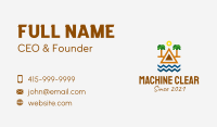 Tropical Island Outline  Business Card Image Preview