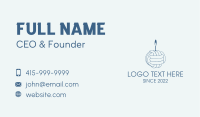 Blue Ball Candle  Business Card Image Preview