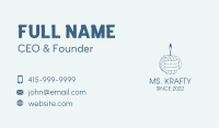 Blue Ball Candle  Business Card Image Preview