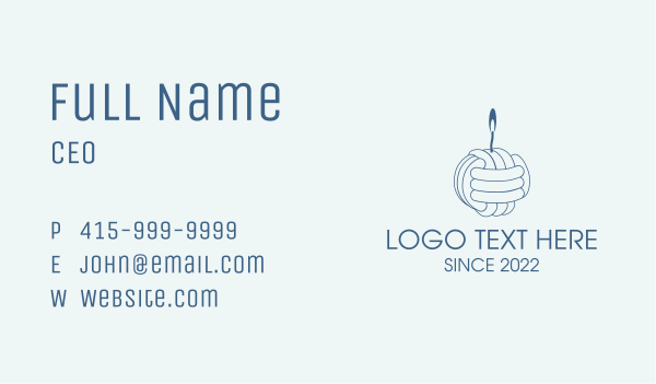 Blue Ball Candle  Business Card Design Image Preview