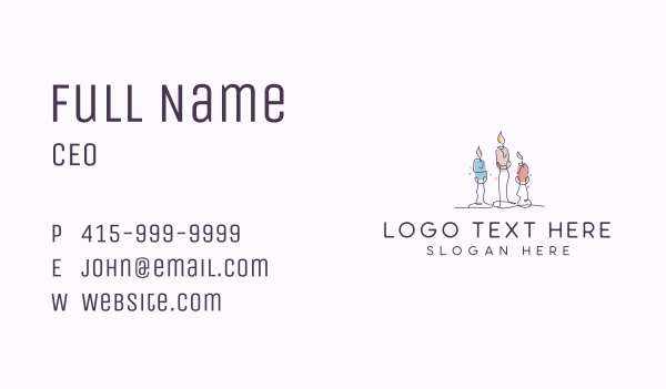 Handcrafted Wax Candle Business Card Design Image Preview