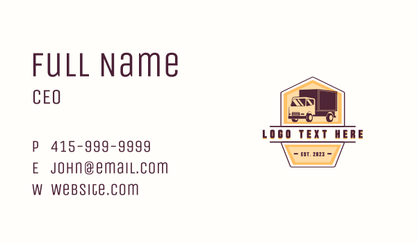 Truck Logistics Transport Business Card Design Image Preview