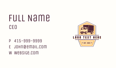 Truck Logistics Transport Business Card Image Preview
