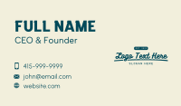 Vintage Underline Wordmark Business Card Preview