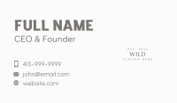 Elegant Generic Wordmark Business Card Design
