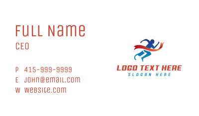 Prosthetic Runner Athlete Business Card Image Preview