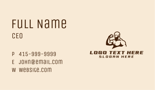 Bodybuilding Gym Trainer Business Card Design Image Preview