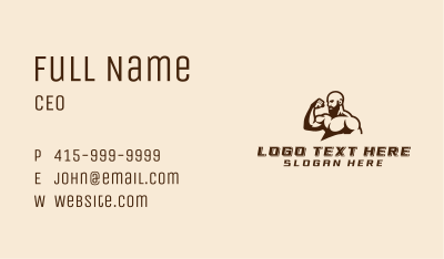 Bodybuilding Gym Trainer Business Card Image Preview