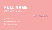 Sweet Candy Wordmark Business Card Image Preview