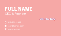 Sweet Candy Wordmark Business Card Image Preview