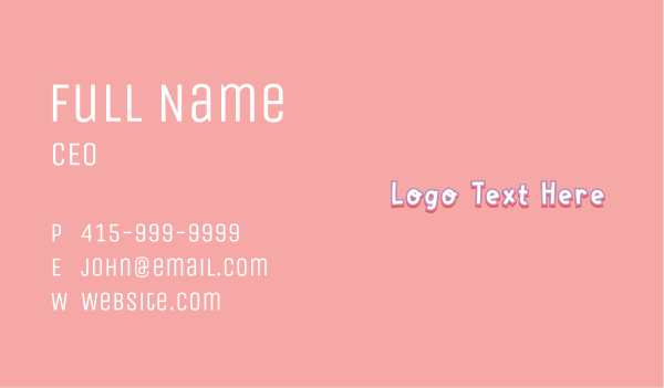 Sweet Candy Wordmark Business Card Design Image Preview