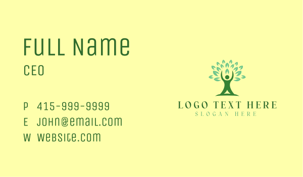 Human Nature Tree Business Card Design Image Preview