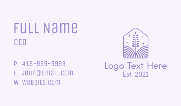 Lavender Field House Business Card Design Image Preview