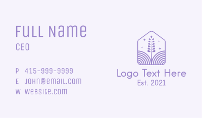 Lavender Field House Business Card Image Preview
